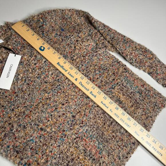 Calvin Klein Women’s Multicolor Bouclé Sweater Size S – Wool Blend, MSRP $79.50 - Picture 5 of 12